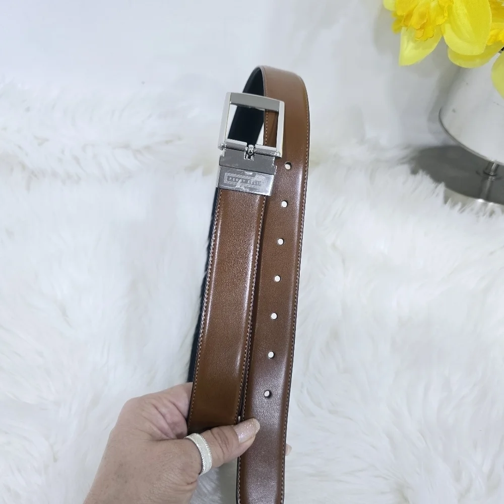 Perry Ellis black and brown belt 2 face size 34